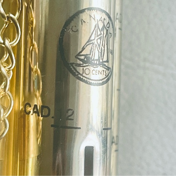 TUBE COINS METAL ART DECOR GOLD TONE COLOR SAVE COINS ART - Picture 3 of 12